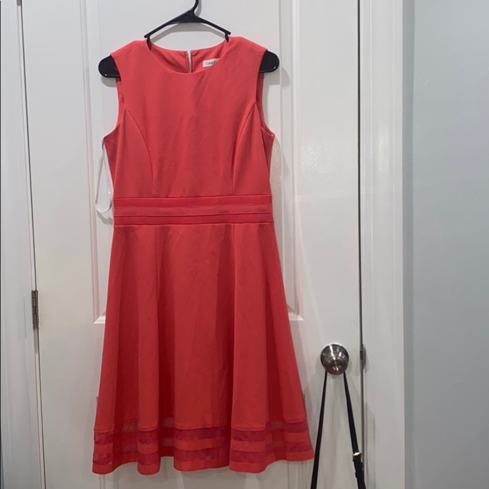 pink calvin klein dress